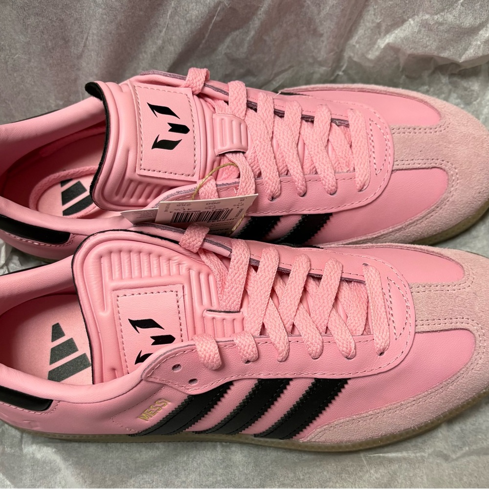 Adidas Samba Messi Pink and Black Sneakers 8m/9w - Picture 2 of 5